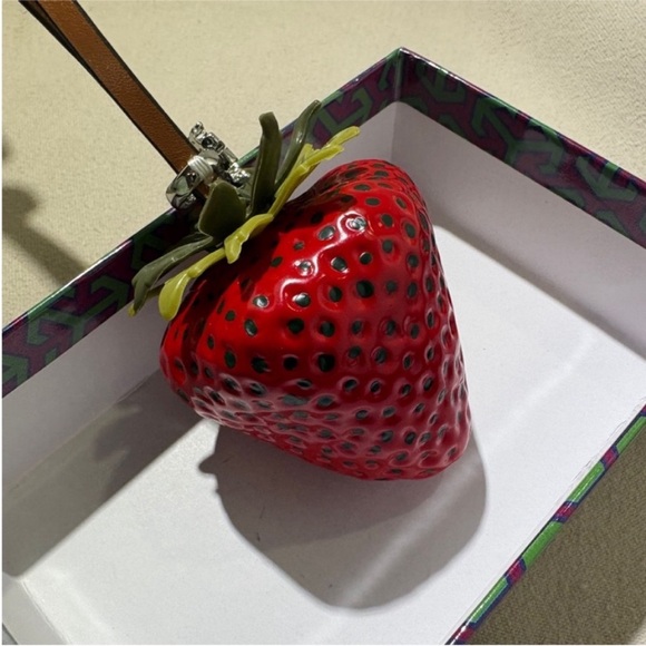 Tory Burch Strawberry Keychain charm - Picture 9 of 10